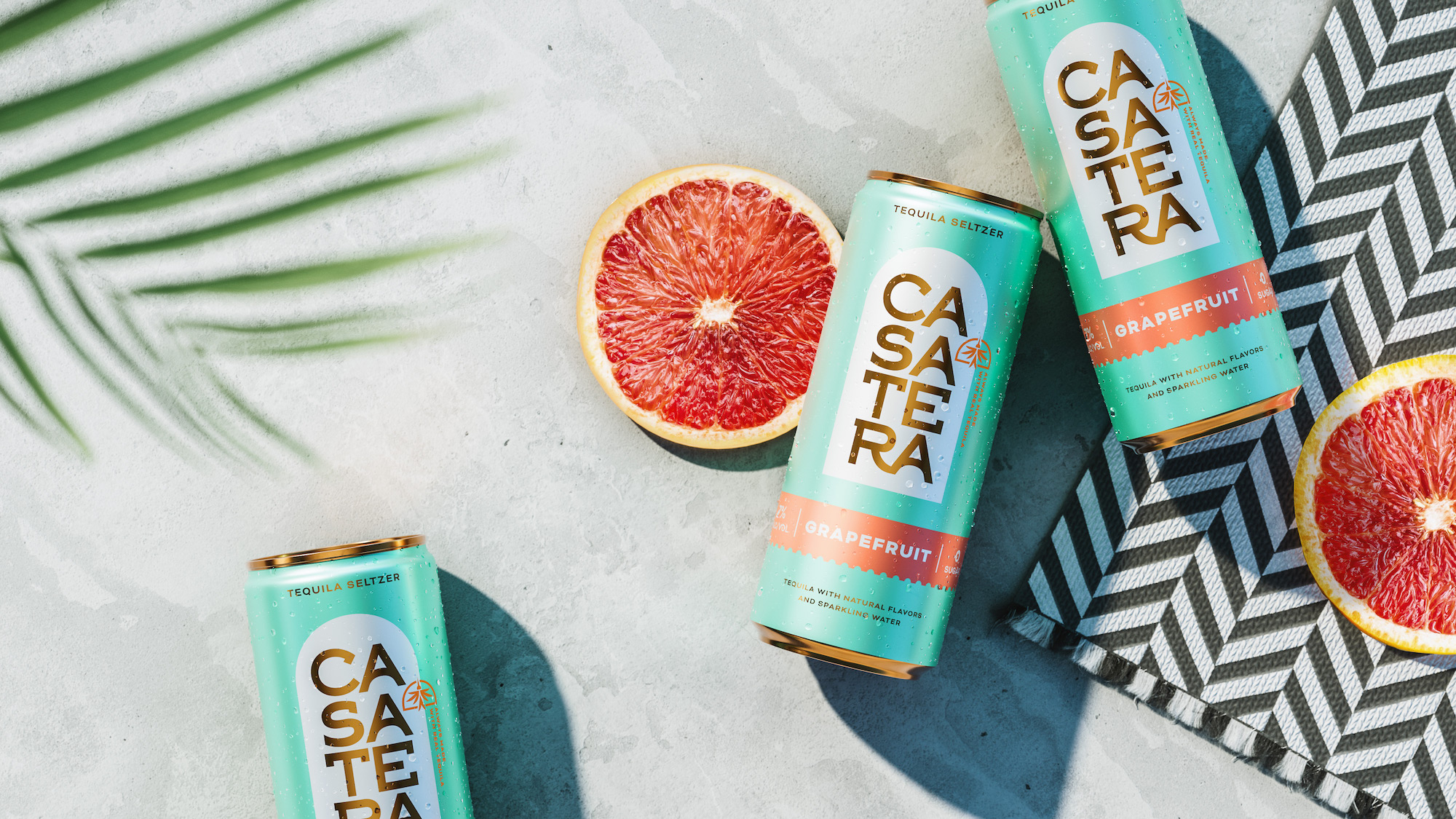 Casastera cans with grapefruit slices